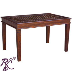 Solid Wood Jiksa Jali Design Dining 4 Seater