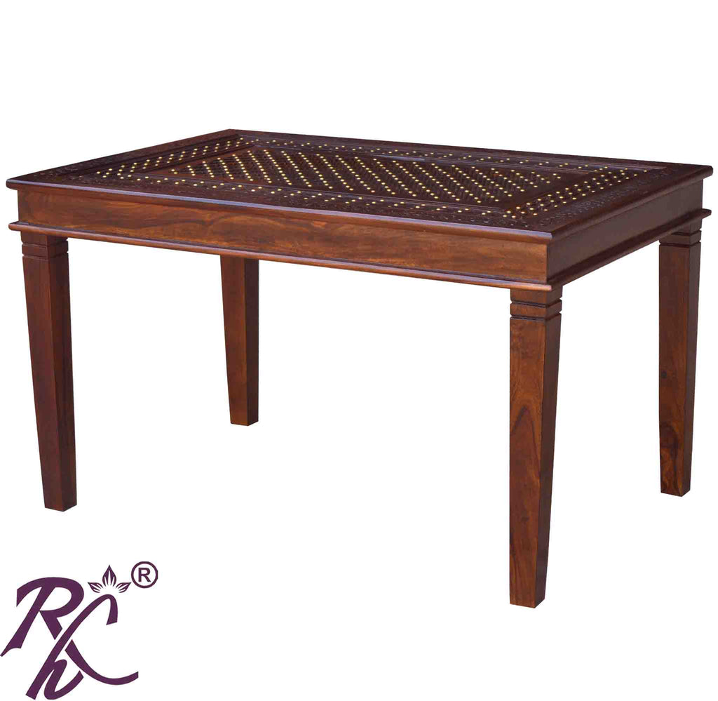 Solid Wood Jiksa Jali Design Dining 4 Seater