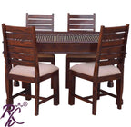 Solid Wooden Jiksa Jali Design Dining Set ( 4 Seater )