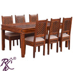 Wooden Jiksa Jali Dining Set  6 Seater