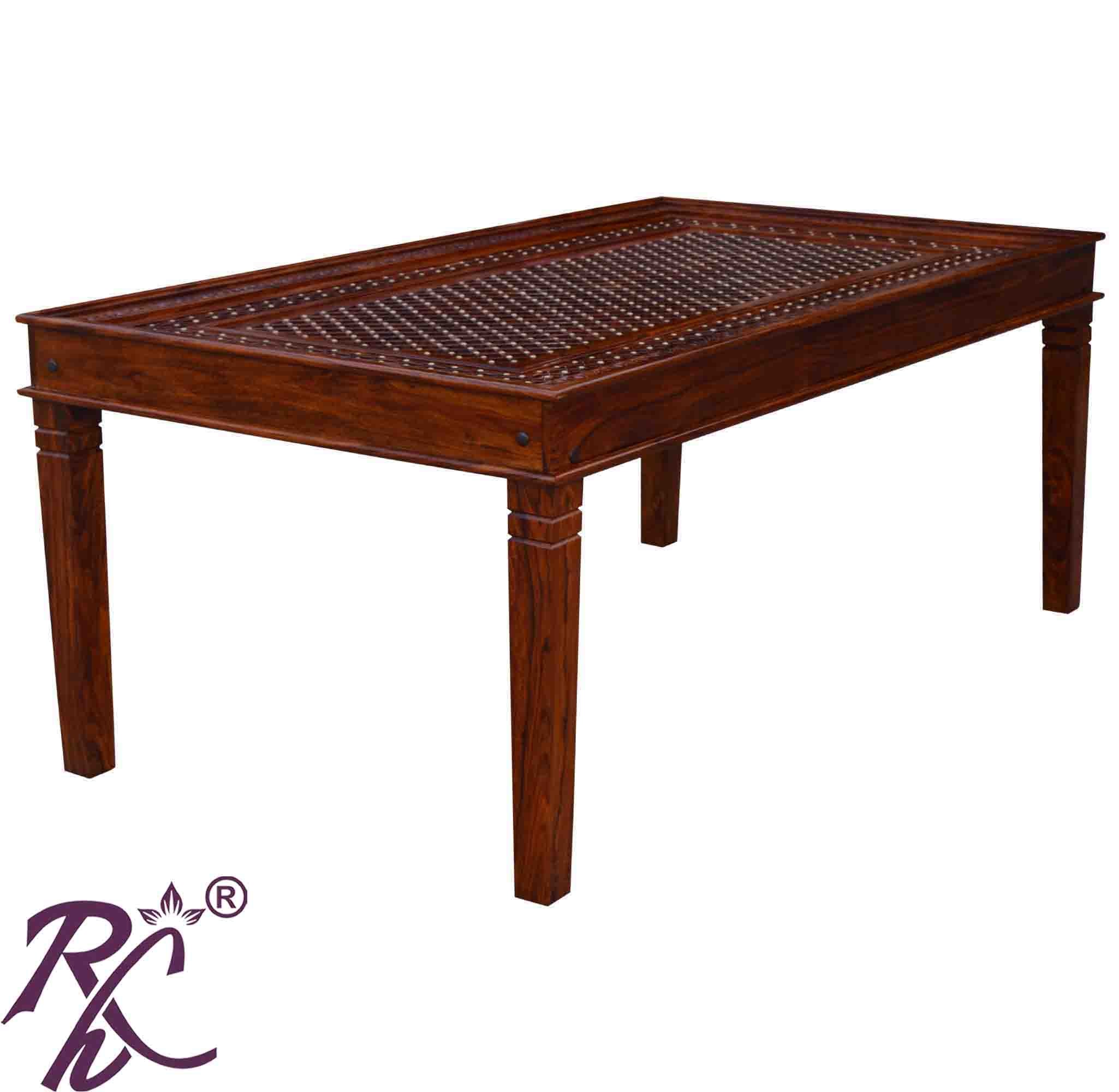 Solid Wood Jiksa Jali Design Dining Table
