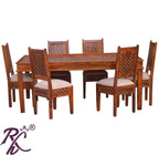 Wooden Jiksa Jali Dining Set  6 Seater