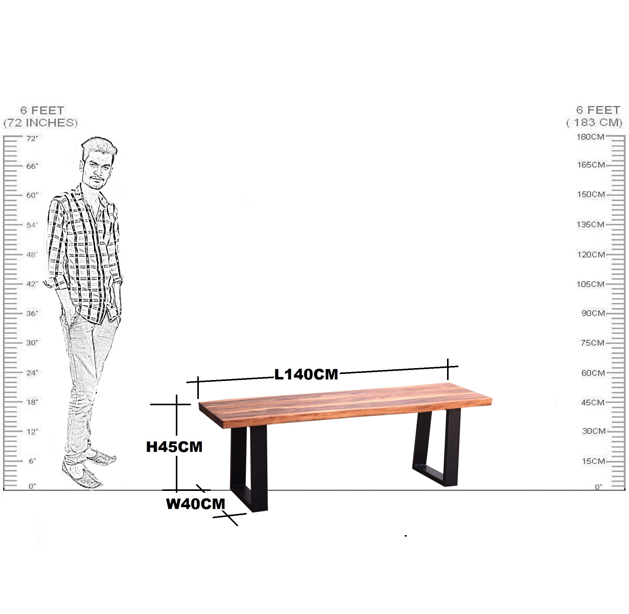 Solid Wood Live Bench