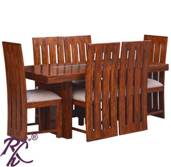 Solid Wood Leeroy Design Dining Set 6 Seater