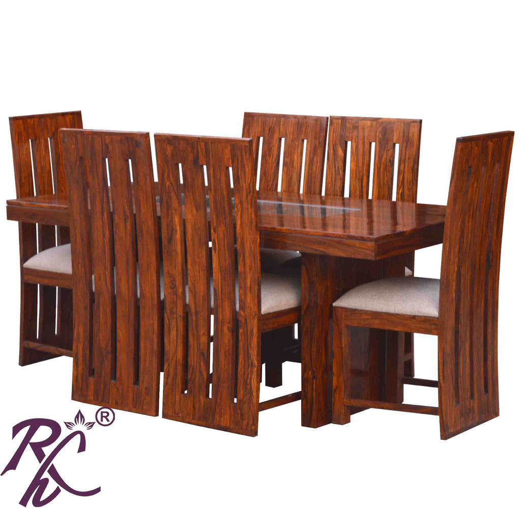 Solid Wood Leeroy Design Dining Set 6 Seater