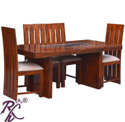 Solid Wood Leero Design Dining Set  4 Seater