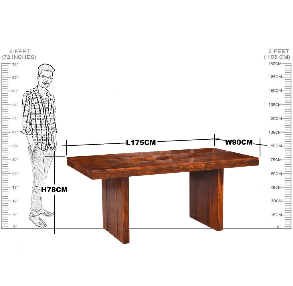 Solid Wood Leroy Design Dining 6 Seater