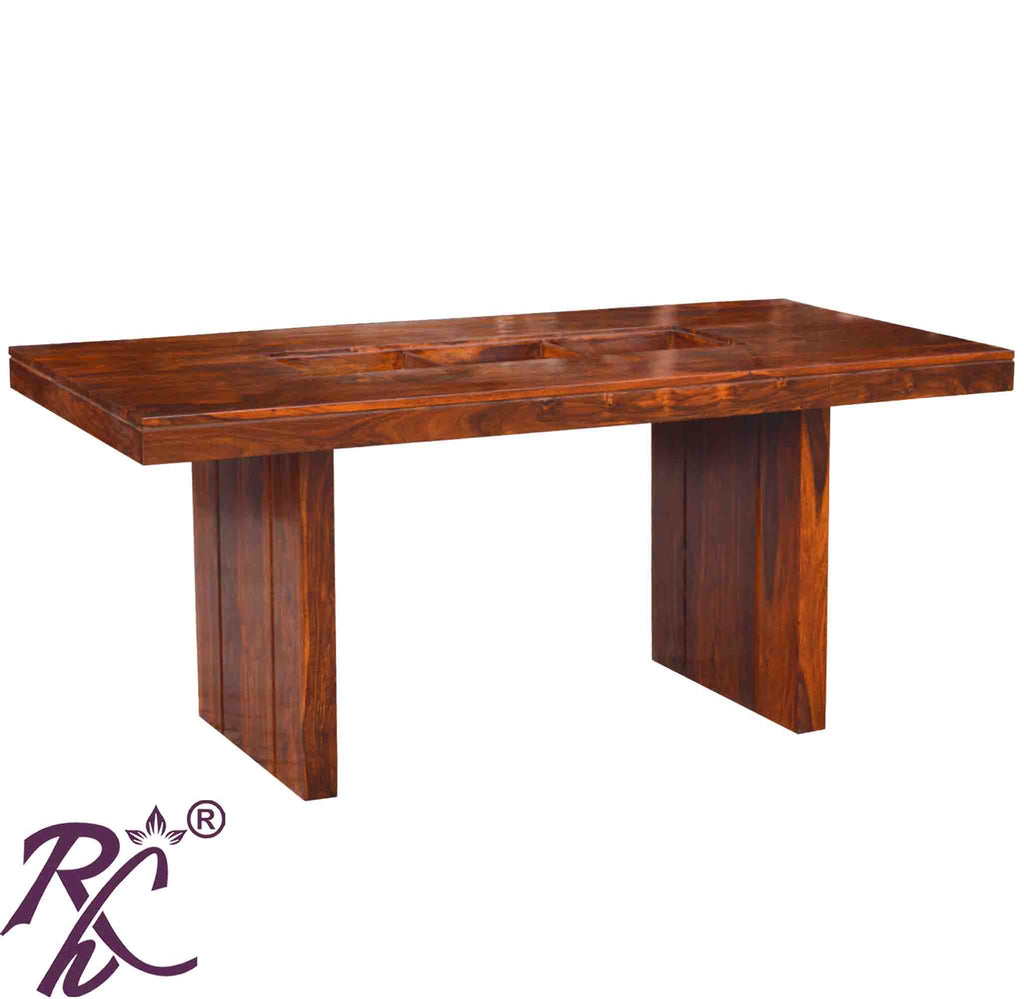 Solid Wood Leeroy Design Dining Set 6 Seater