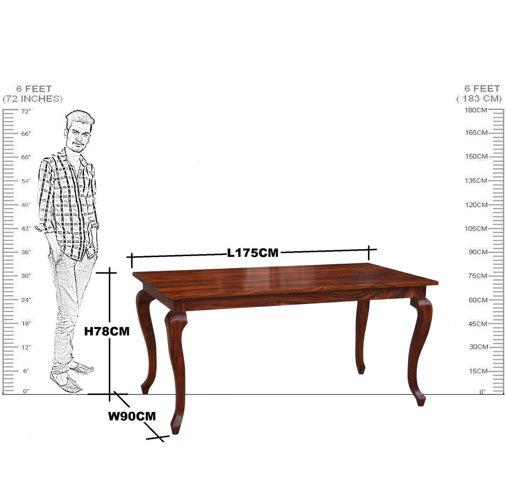 Solid Wood Wilma Design Dining 6 Seater