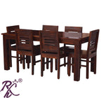 Solid Wood Urban Design Dining Set ( 6 Seater ) Set
