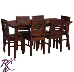 Solid Wood Tapper Top Dining Set  6 Seater Set