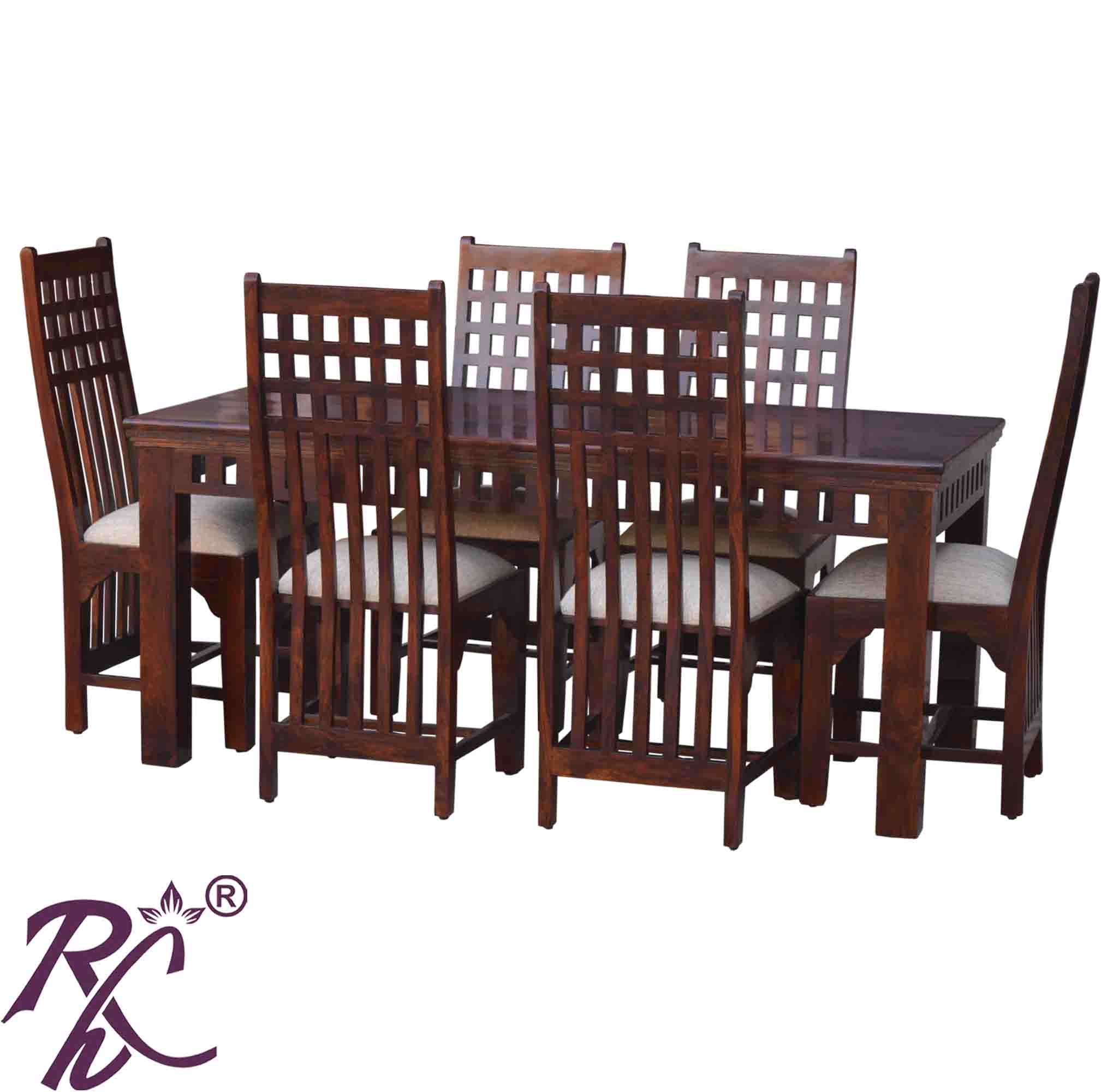 Solid Wood Kubera Design Dining Set ( 6 Setaer )