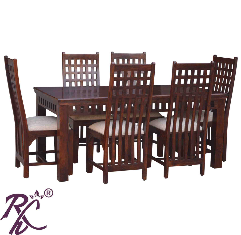 Solid Wood Kubera Design Dining Set ( 6 Setaer )