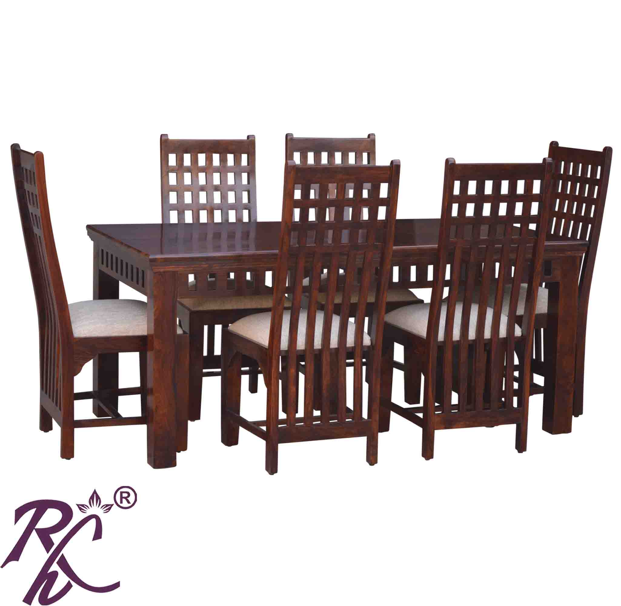 Solid Wood Kubera Design Dining Set ( 6 Setaer )