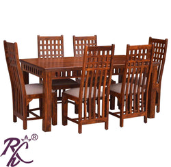 Solid Wood Kubera Design Dining Set ( 6 Setaer )