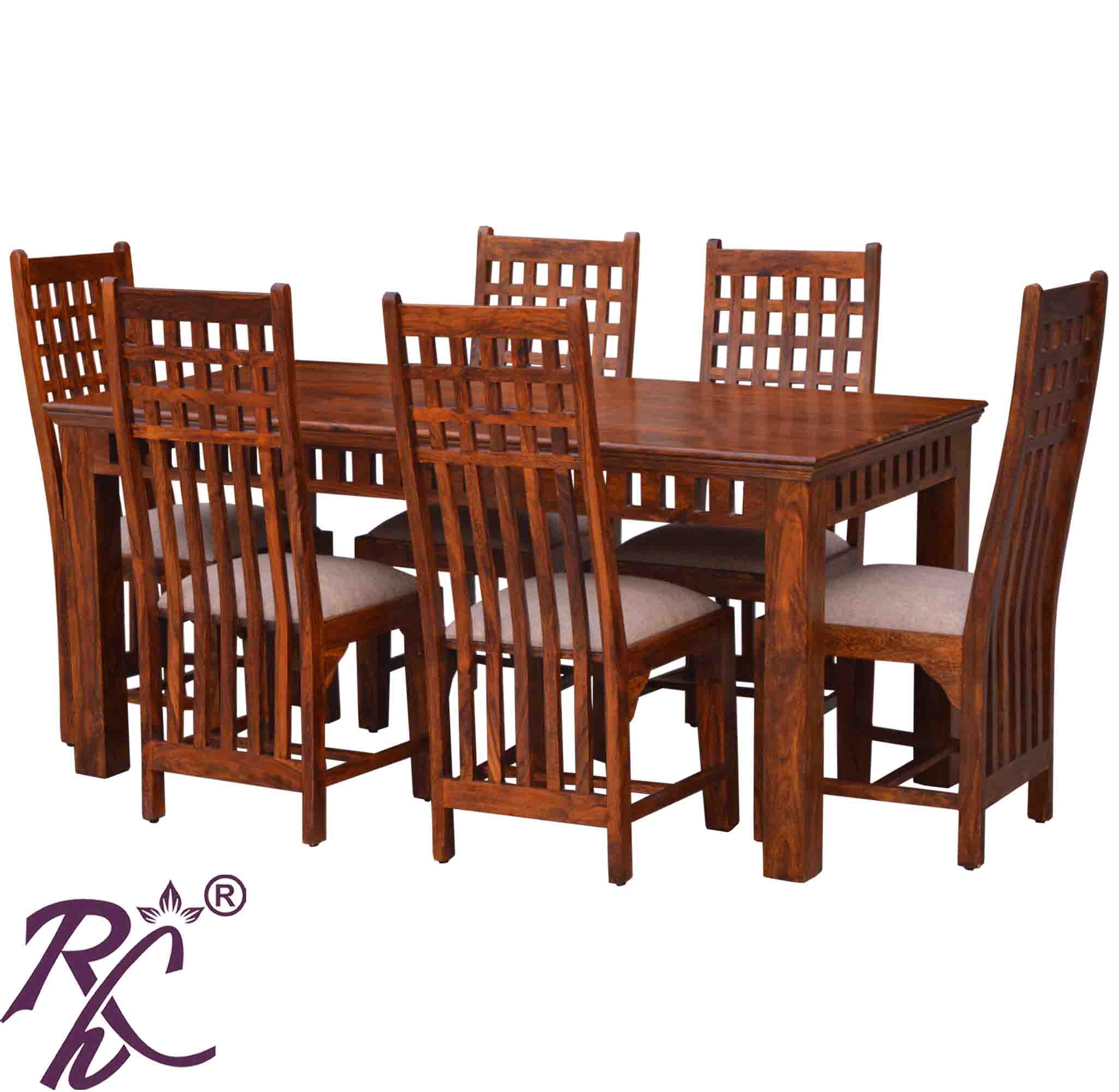 Solid Wood Kubera Design Dining Set ( 6 Setaer )