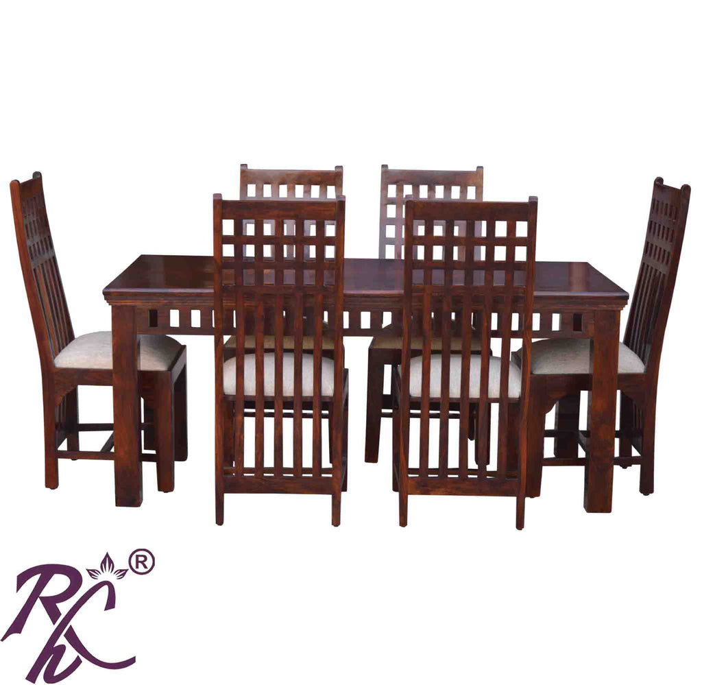 Solid Wood Kubera Design Dining Set ( 6 Setaer )