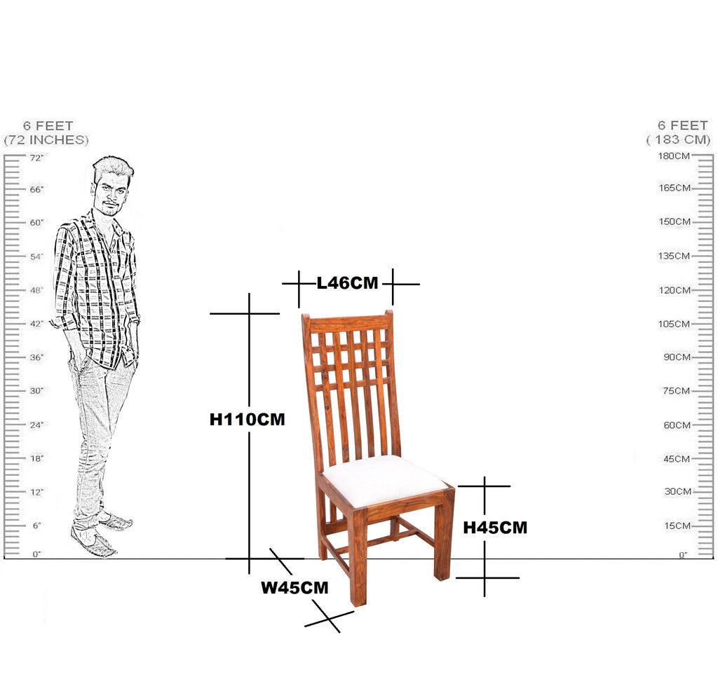 Solid Wood Kubera Design Dining Set ( 6 Setaer )
