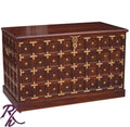Solid Wood Brass Work L+T Design Blanket Box