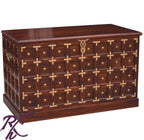 Solid Wood Brass Work L+T Design Blanket Box