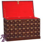 Solid Wood Brass Work L+T Design Blanket Box