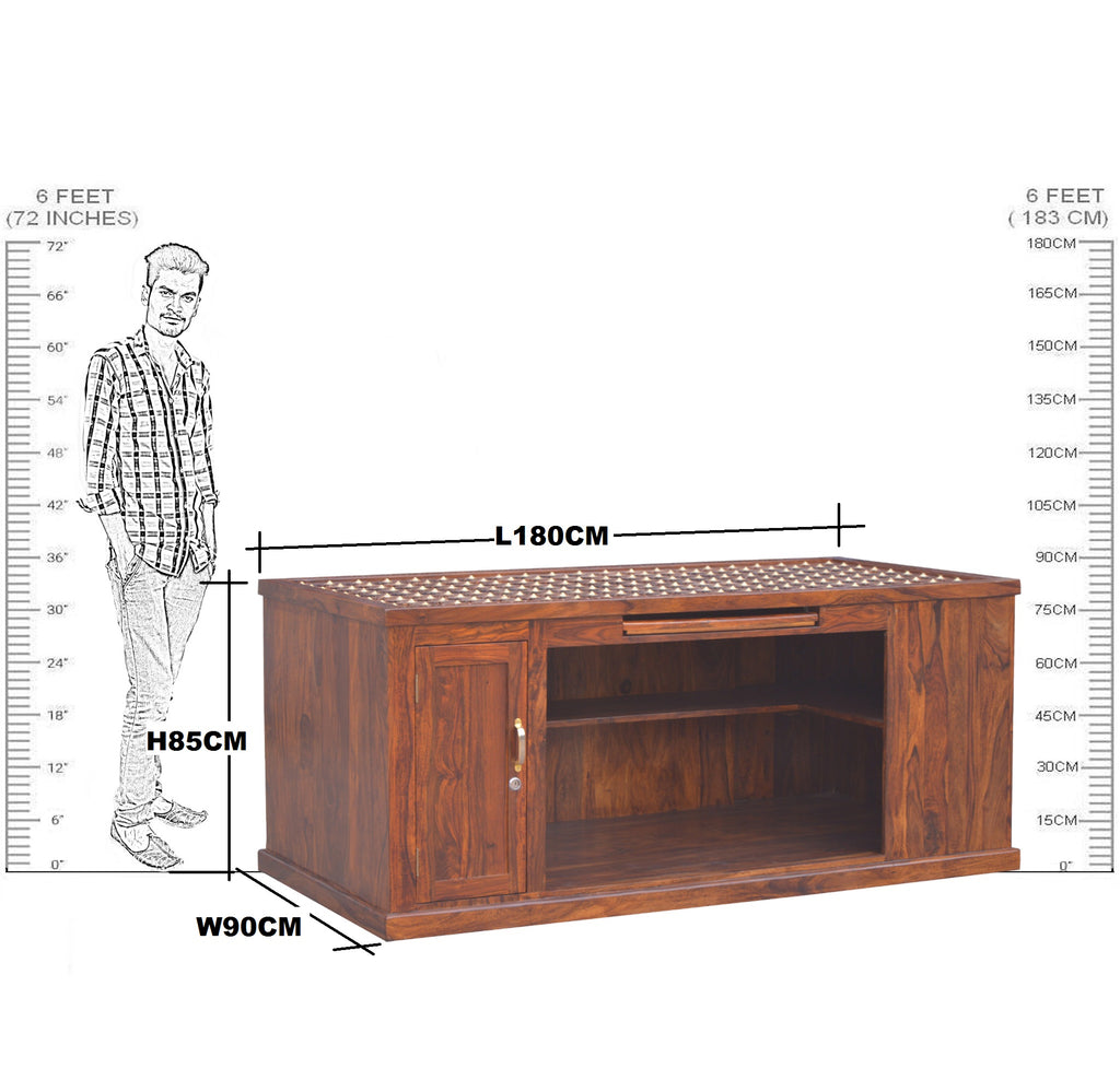 Solid Wooden Wood Bakhra Design Office Counter